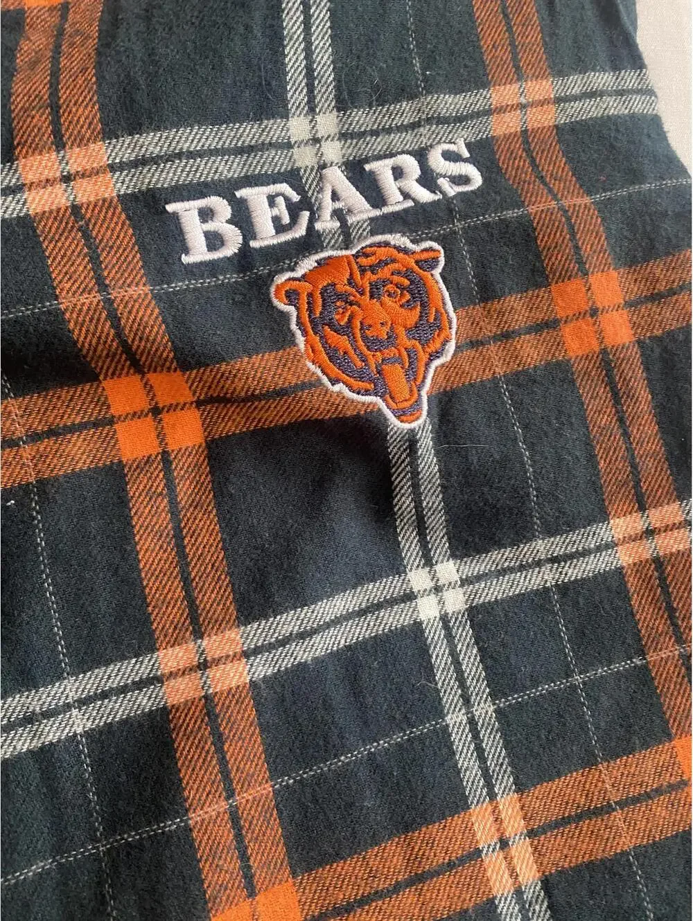 Chicago Bears Plaid Flannel Lounge Pants Small